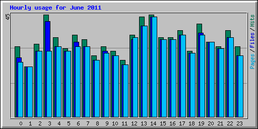Hourly usage for June 2011