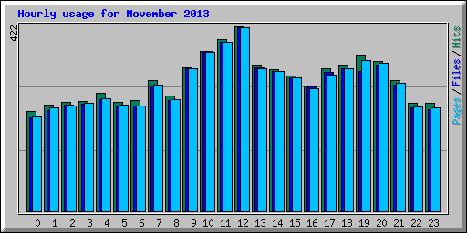 Hourly usage for November 2013