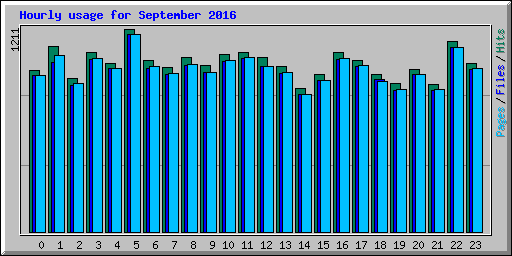 Hourly usage for September 2016