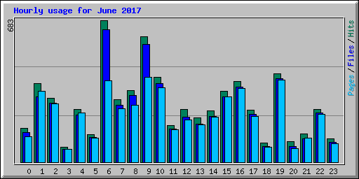 Hourly usage for June 2017