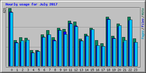 Hourly usage for July 2017