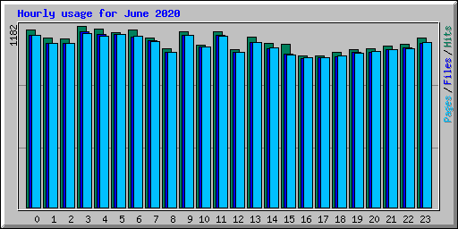 Hourly usage for June 2020