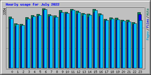 Hourly usage for July 2022