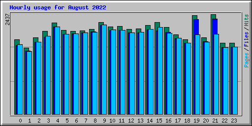 Hourly usage for August 2022