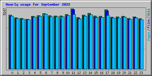Hourly usage for September 2022