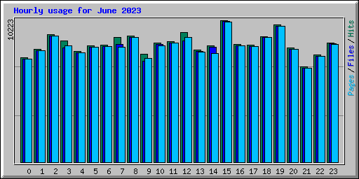 Hourly usage for June 2023