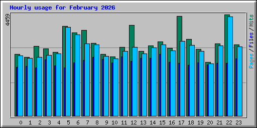 Hourly usage for February 2026